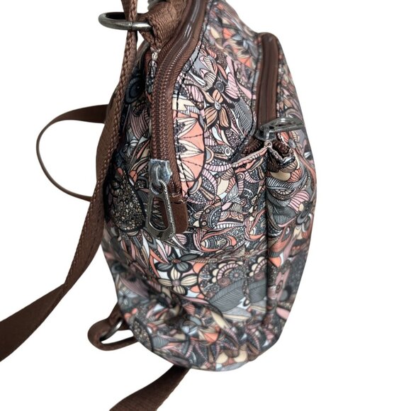 Sakroots Womens Convertible Mini Backpack Sling Bag With ID Wristlet Repreve Fab - Picture 4 of 14